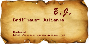 Brünauer Julianna névjegykártya